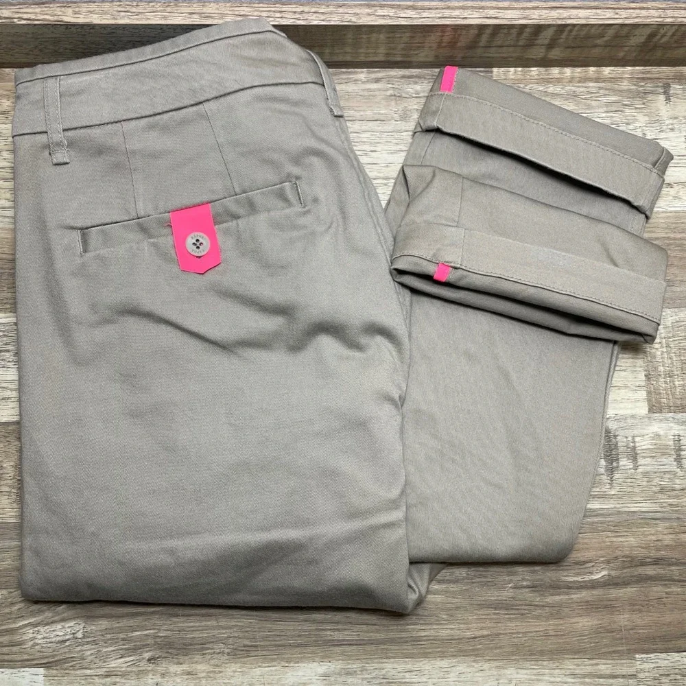 Rapha Mens Original Fit Cotton Trousers Tan Khaki Cycling Commuter 30W 34L